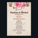 Rustic Country Floral Programme de mariage Fan Ava<br><div class="desc">Roses rose aquarelle élégante ou burlap arrière - plan programme de mariage floral ventilateur côté avant. Retour ici https://www.zazzle.com/rustic_country_floral_wedding_program_fan_back-256555527018256489</div>
