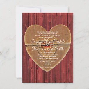 Rustic Country Hearts Grange Faire-part de mariage