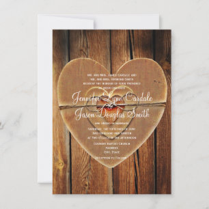 Rustic Country Hearts Grange Faire-part de mariage