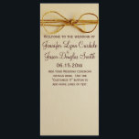 Rustic Country Imprimé Twine Bow Wedding Programme<br><div class="desc">Programmes de mariage rustiques : Ce programme de mariage simple a une conception de l'arc en forme de ficelle imprimée en haut, à la fois sur le côté avant et sur le côté arrière. Cet arc à ficelle n'est qu'un DESIGN IMPRIMÉ, ce n'est pas un arc réel. Vous obtenez le...</div>