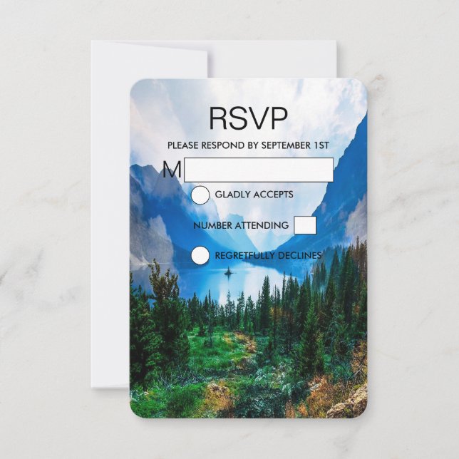 Rustic Country Mountains Pittoresque Nature RSVP (Devant)