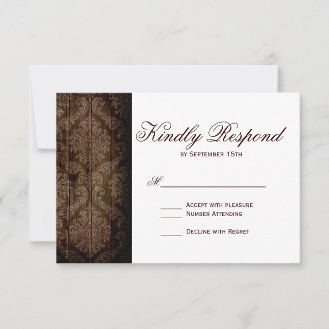 Rustic Country Roses Grange Wood Wedding Cartes RS (Devant)