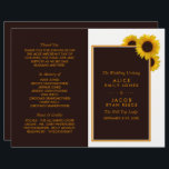 Rustic Country Sunflowers Programme de mariage flo<br><div class="desc">Ces modèles de programme sont parfaits pour tout couple qui planifie une célébration de mariage élégante. Le design floral peut être personnalisé pour convenir à votre événement spécial et sera la commande parfaite de service pour toute fête à thème de pays, y compris : douches nuptiales, fiançailles, wedding showers, fêtes...</div>