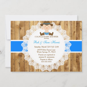 Rustic Country Vintage Camo Baby shower Invitation