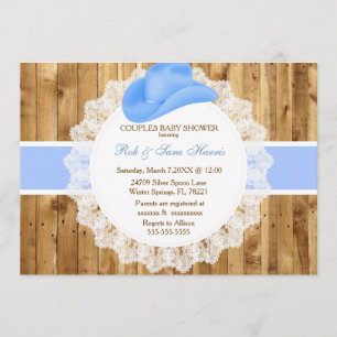 Rustic Country Vintage Camo Baby shower Invitation