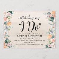 Rustic Dusk Post Mariage Brunch Invitation Card