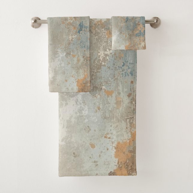 Rustic Dusty Blue Light Brown Abstract Farmhouse (En situation)