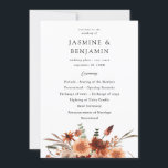 Rustic Earth & Champagne Florals Programme de mari<br><div class="desc">Guidez vos invités avec l'ordre de votre cérémonie avec la belle cérémonie Mariage Rustic Earth & Champagne Floral Programmes. Les fleurs d'aquarelle peintes à la main dans la pêche, le champagne beige, la crème et la terre cuite bordeaux sont les caractéristiques de ce programme de cérémonie Mariage rustique. Ce programme...</div>