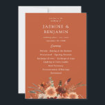 Rustic Earth & Champagne Florals Programme de mari<br><div class="desc">Guidez vos invités avec l'ordre de votre cérémonie avec la belle cérémonie Mariage Rustic Earth & Champagne Floral Programmes. Les fleurs d'aquarelle peintes à la main dans la pêche, le champagne beige, la crème et la terre cuite bordeaux sont les caractéristiques de ce programme de cérémonie Mariage rustique. Ce programme...</div>