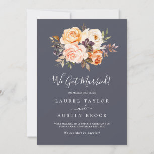 Rustic Earth Florals Faire-part Elopement violet