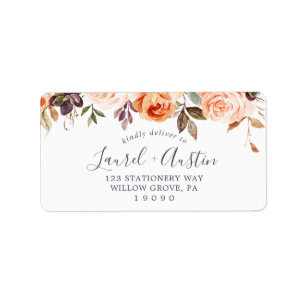 Rustic Earth Florals Mariage RSVP Étiquettes de ad