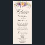 Rustic Earth Florals Programme de mariage<br><div class="desc">Programme de mariage minimal moderne Ordre des événements Il s'agit d'un programme de mariage moderne avec une police élégante et une disposition minimaliste. Modifiez tous les libellés et toutes les couleurs de police et d'arrière - plan. // Pour les articles correspondants, visitez la collection "HARLOW" dans le magasin Sincerely By...</div>