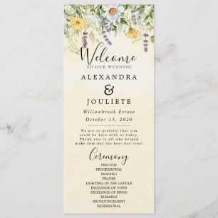 Rustic Earth Florals Programme de mariage
