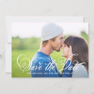 Rustic Elegant Script Photo Enregistrer la carte D