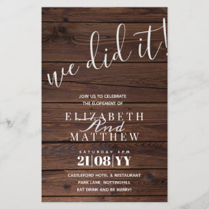 Rustic Elopement Réception de mariage MODIFIER TEX