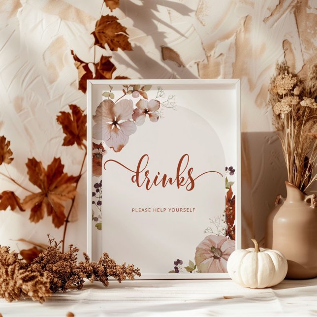 Rustic fall Boissons vous aider Poster (Créateur téléchargé)