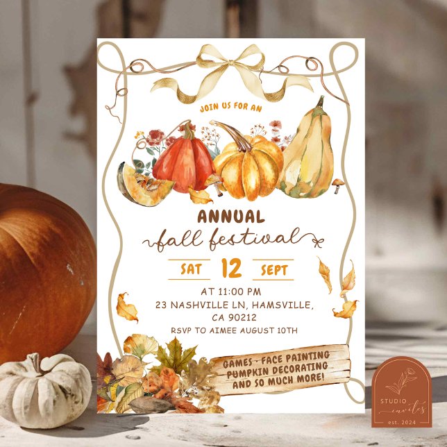 Rustic Fall Harvest Festival Invitation (Créateur téléchargé)