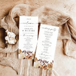 Rustic Fall Leaves Wedding Programme<br><div class="desc">Bienvenue à l'automne dans votre journée spéciale avec le programme "Rustic Fall Leaves Wedding Program". Avec la beauté naturelle et la chaleur des feuilles d'automne vibrantes, combiné à un style rustique délicat, ce programme complètera parfaitement votre atmosphère mariage. Non seulement il aide les invités à suivre la cérémonie, mais il...</div>