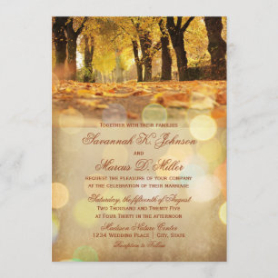 Rustic Fall quitte Automne Mariage Invitations