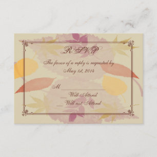 Rustic Fall quitte la carte de réponse Mariage