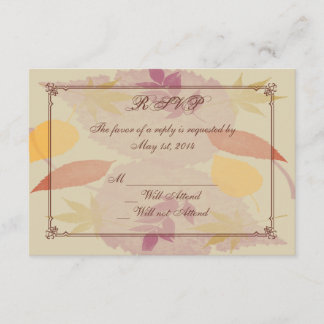 Rustic Fall quitte la carte de réponse Mariage