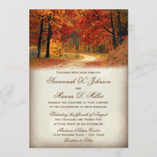 Rustic Fall quitte les invitations de mariage d'au