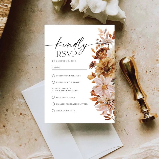 Rustic Fall quitte mariage RSVP carte (Créateur téléchargé)