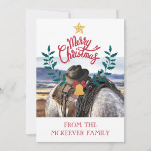 Rustic Family Ranch Carte de voeux de Noël