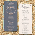 Rustic Filigree Wedding Programme<br><div class="desc">Le Rustic Filigree Wedding Program met en vedette des motifs fidèles qui ajoutent une touche riche à la carte et rendent cette invitation appropriée pour une cérémonie traditionnelle. Les programmes sont un excellent moyen de faire en sorte que les invités se sentent inclus dans votre cérémonie de mariage et de...</div>
