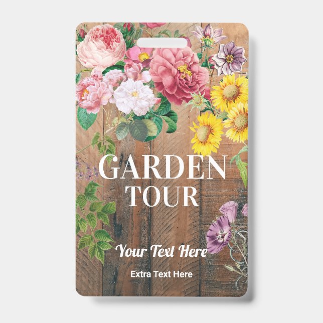 Rustic Garden Tour Badge Billet Pass (Avant)