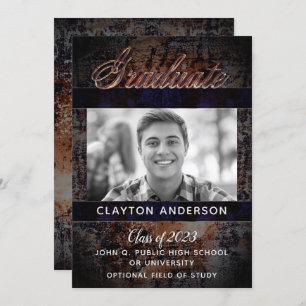 Rustic Graduate Photo Faire-part Partie