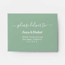 Rustic Greenery avec Mariage d'adresse de retour