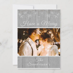 Rustic Grey Ayez une joyeuse carte de Noël