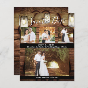 Rustic Hanging Lights Mariage Photo Enregistrer la