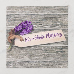 Rustic Happy Norooz Hyacinth - Invitation