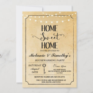 Rustic Home Sweet Home Invitation au réchauffement