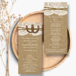 Rustic Kraft, dentelle et fer à cheval Programmes<br><div class="desc">La collection rustique Kraft, dentelle et fer à cheval est un design époustouflant avec un bel arrière - plan rustique Kraft effet papier avec une finition romantique vintage effet dentelle blanche finie avec deux horseshoes et ficelles entrelacées de chance. Ces programmes peuvent être personnalisés pour votre occasion spéciale et feraient...</div>