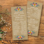 Rustic Kraft Floral Wreath Wedding Programme<br><div class="desc">La Collection Rustique Kraft Floral Wreath Mariage - Programmes.</div>