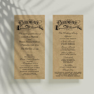 Rustic Kraft Mariage Ceremony Modèles du programme