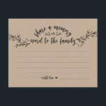 Rustic Kraft partage une carte mémoire<br><div class="desc">Rustic Kraft Partage une mémoire ou un mot à la famille</div>