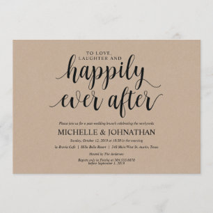 Rustic Kraft Post Mariage Brunch Invitation Card