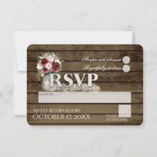 Rustic Ladder Love Bourgogne Roses Mariage RSVP