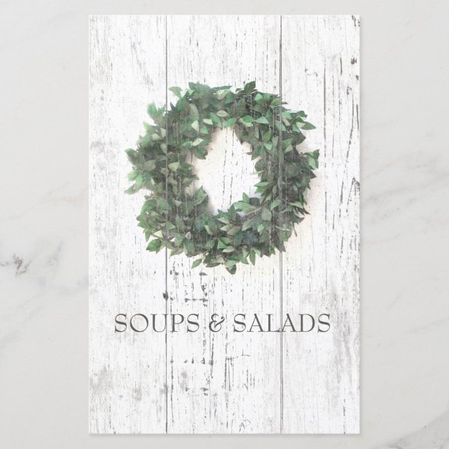 Rustic Laurel Wreath Recette Organisateur Divider (Devant)