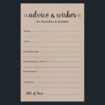 Rustic LGBTQ Mariage Conseils et souhaits<br><div class="desc">Ces feuilles de papier kraft simple, rustique, minimaliste, écriture manuscrite LGBTQ Conseils & Voeux sont parfaits pour avoir à votre douche nuptiale, dîner de répétition ou mariage pour les invités à remplir pour le couple heureux. Les gens vont adorer avoir les invites - ils rendent si facile de laisser des...</div>