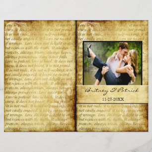 Rustic Love est Patient Mariage Cérémonie Programm