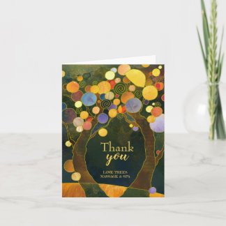 Rustic Love Trees Business Carte de remerciements