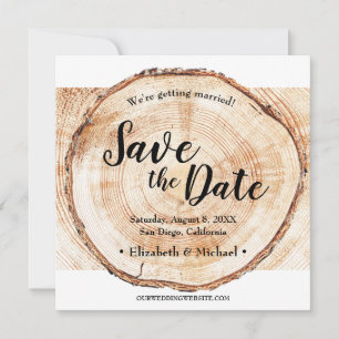 Rustic Mariage Wood Grain enregistrer la photo de 