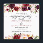 Rustic Marsala Burgundy Invitations de la partie d<br><div class="desc">Fêtez le couple nouvellement engagé avec cette adorable invitation de fiançailles! Modifiez facilement les informations ! Voir tous nos articles correspondants dans notre collection Rustic Burgundy Marsala : https://www.zazzle.com/collections/rustic_burgundy_marsala-119549341348963566 Visitez notre site Web pour plus de designs et d'inspiration : www.creativeuniondesign.com</div>