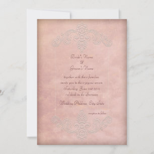 Rustic Mauve Élégante invitation de mariage