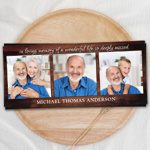 Rustic Memorial 3 Photo Signet de prière funéraire